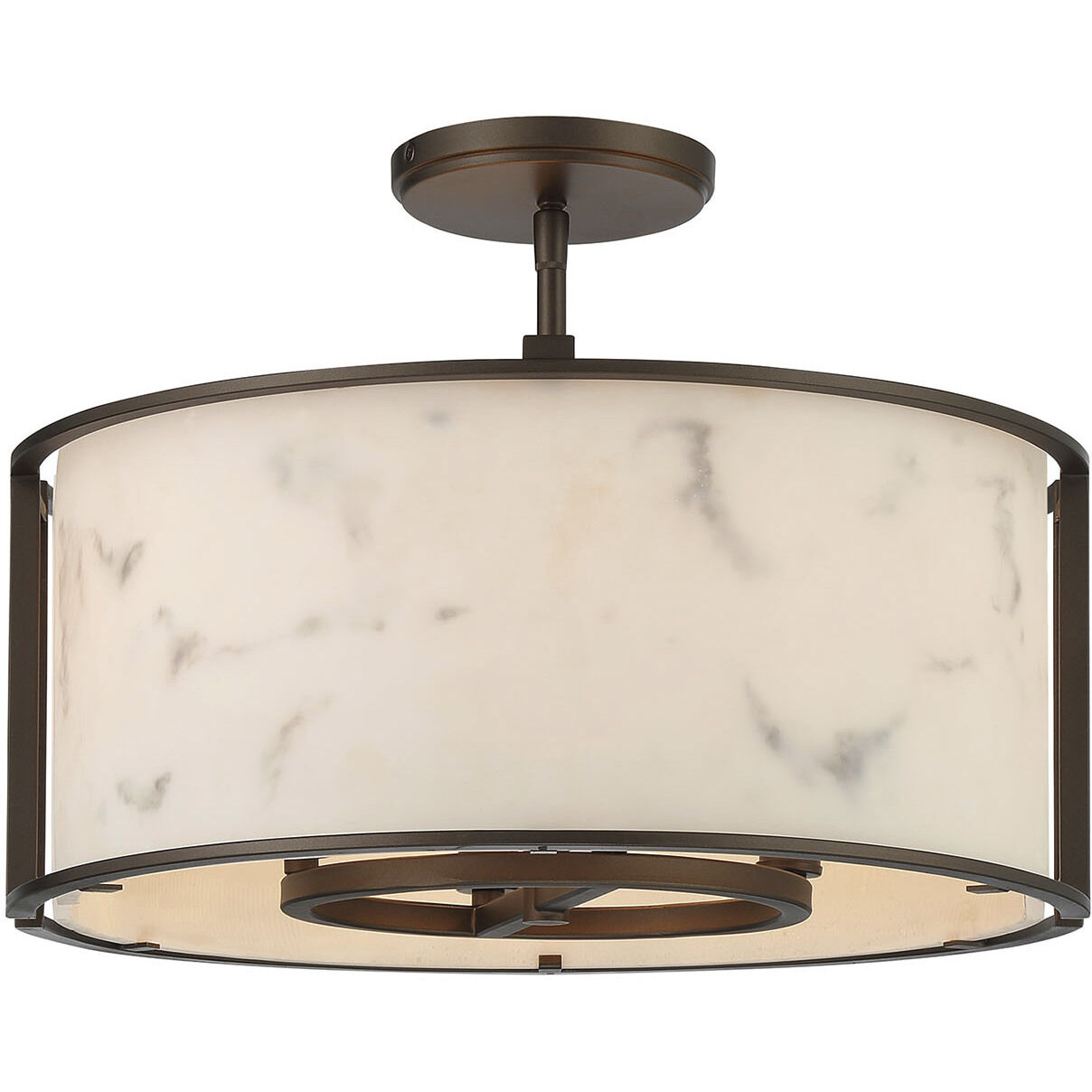 Buchanan 4 Light Hellenic Bronze Semi Flush Mount Ceiling Light